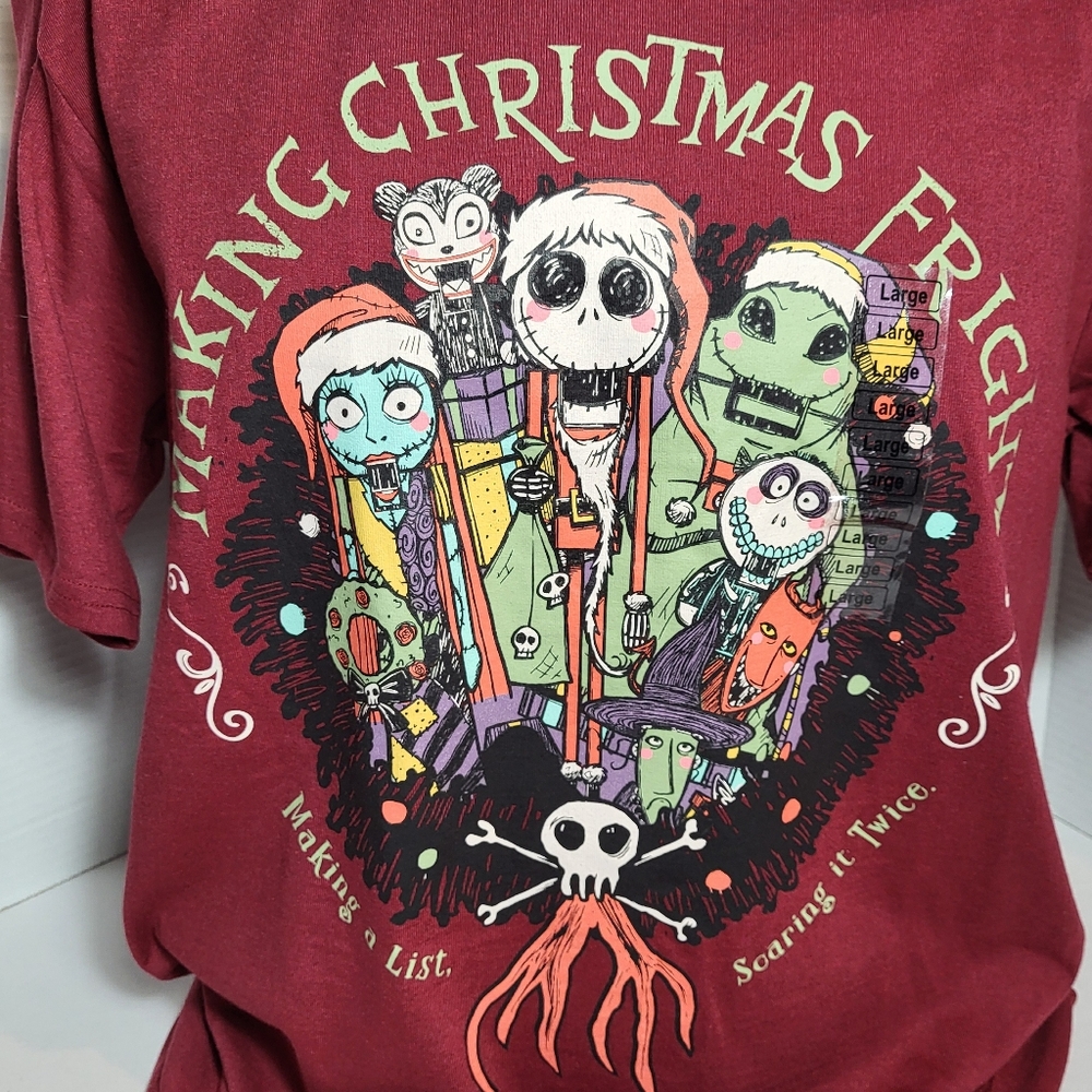 Nightmare Before Christmas Making Christmas Frightful Tee NWT Sz XL